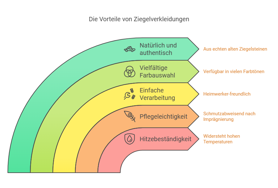 Kaminverkleidung Ziegelsteien